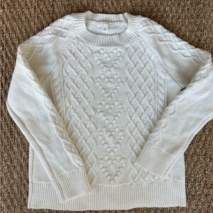 Crewcuts cream cotton sweater, size L (10/11)